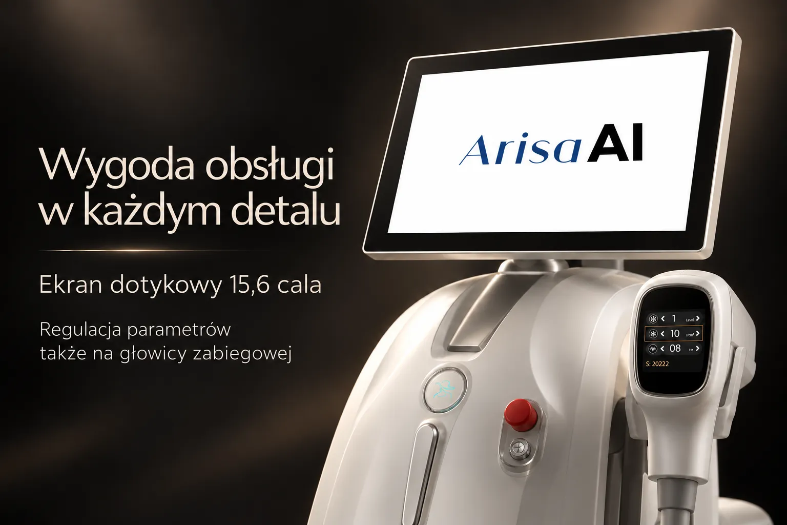 głowica lasera diodowego ARISA AI z chłodzeniem ICE Sapphire i technologią FAC Super Focus