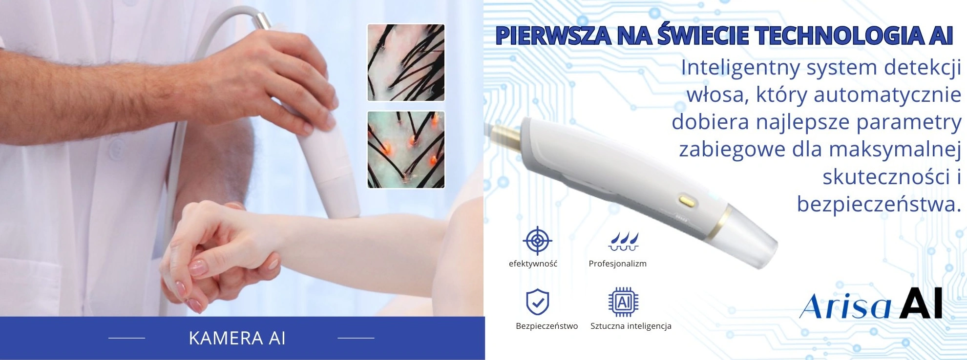głowica lasera diodowego ARISA AI z chłodzeniem ICE Sapphire i technologią FAC Super Focus